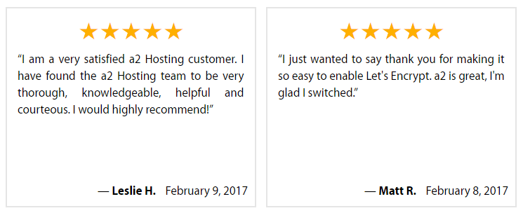 If you have happy customers, let others know about it, like we do on our site!