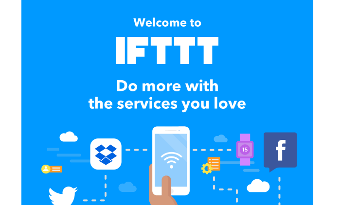 An example of a graphical welcome email from IFTTT.